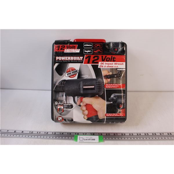 Powerbuilt 12V DC Powered Impact Driver Wrench in Case