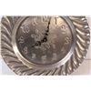 Image 3 : Stainless Floral Battery Clock - 12"