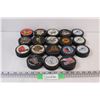 Image 1 : (18) Various Team Hockey Pucks