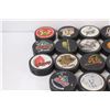 Image 2 : (18) Various Team Hockey Pucks