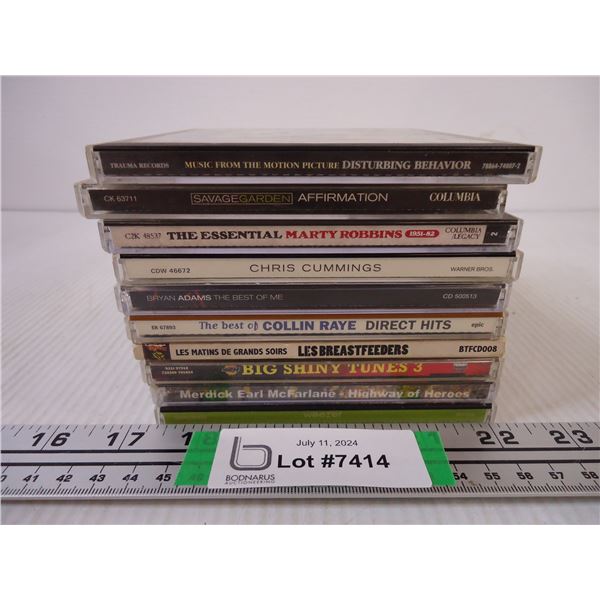 (10) CD's-Savage Garden, Bryan Adams, Marty Robbins, Colin Raye and more