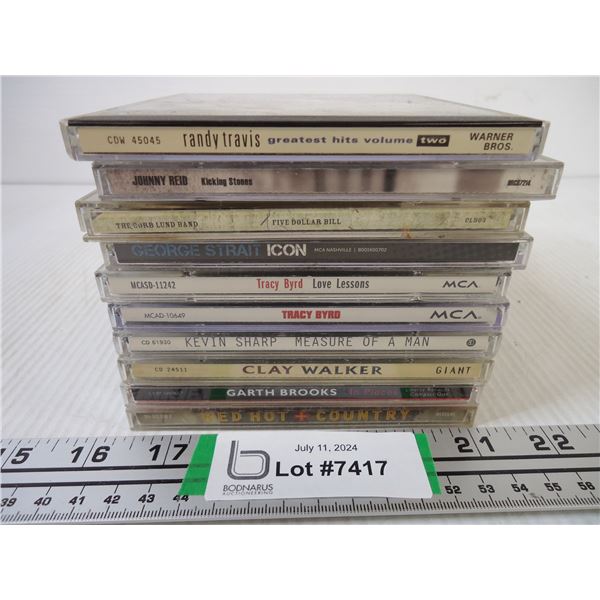 (10) CD's-Randy Travis, Garth Brooks, Tracy Byrd, Clay Walker and more