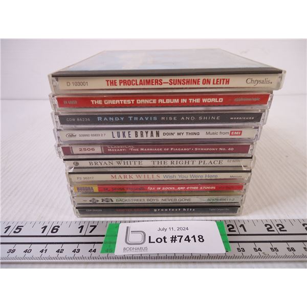(10) CD's-The Proclaimers, Luke Bryan, Mark Wills, Sawyer Brown and more