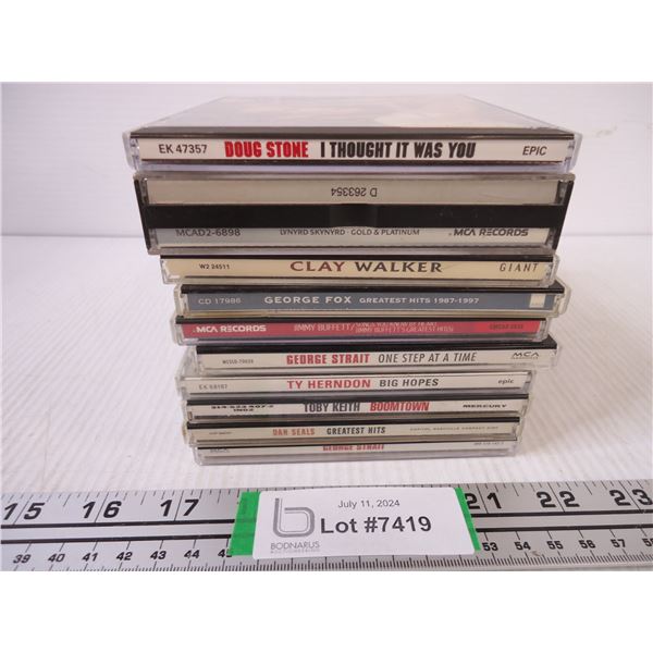 (10) CD's-Jimmy Buffet, Doug Stone, George Strait, Dan Seals and more
