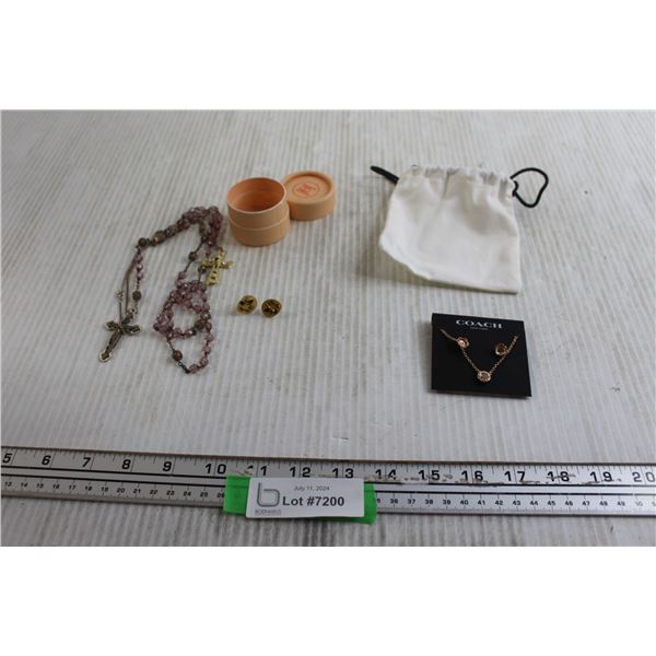 Coach Necklace and Earring Set, Assorted Jewelry