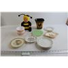 Image 1 : Bee Baby Doll, Assorted Plates - Green has Chip, Misc.