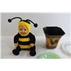 Image 2 : Bee Baby Doll, Assorted Plates - Green has Chip, Misc.