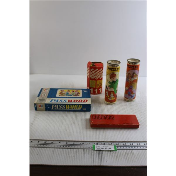 (2) Puzzles, (2) Games, Tinkertoy - Everything As Is