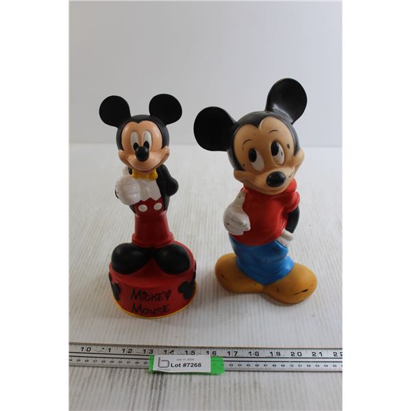 (2) Mickey Mouse Coin Banks