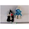 Image 1 : Smurf Stuffy & Sylvester Looney Tunes Puppet