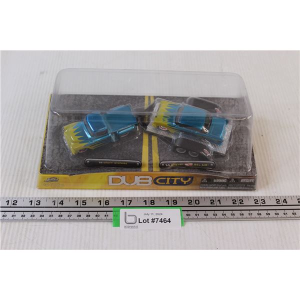 1:64 Model Scale: 1955 Chevy Bel-Air & Stepside Truck Set