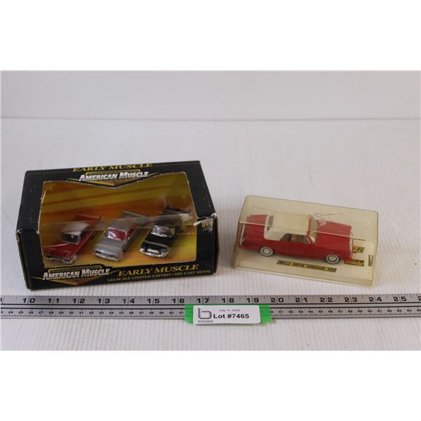 (3) Model Scale Cars: Rolls Royce, Chevy, Ford