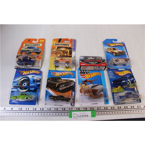 (8) Hot Wheels, Matchbox, Action City Metal Cars - NIB
