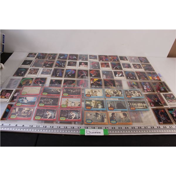 (18) Basketball Cards in Sleeves & (2) Star Wars Cards in Sleeves