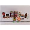 Image 1 : Vintage Glass & Tin & Cardboard Box Containers (Some Contain Liquids, Can Not Ship)