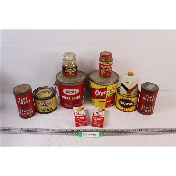 Vintage Glass & Tin Containers - Various Makers