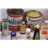 Image 3 : Vintage Glass & Tin & Cardboard Box Containers (Some Contain Liquids, Can Not Ship)