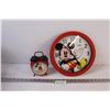 Image 1 : (2) Mickey Mouse Clocks (May Need Batteries, as is)