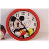 Image 3 : (2) Mickey Mouse Clocks (May Need Batteries, as is)