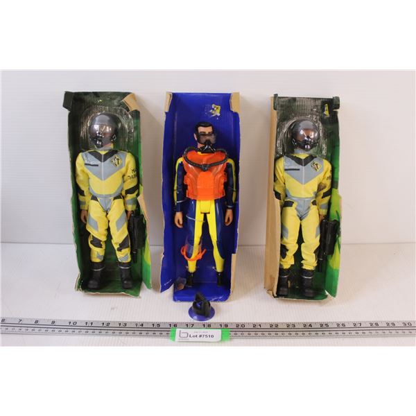 (3) Max Thunder Action Dolls