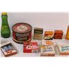 Image 3 : Vintage Glass & Tin & Cardboard Box Containers