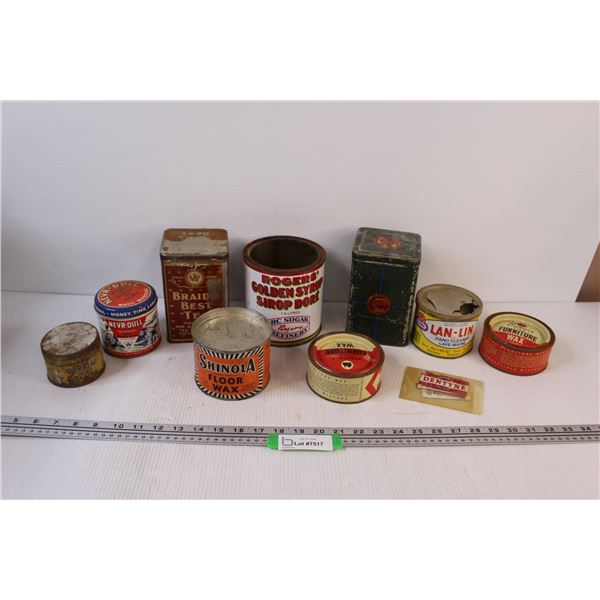 Vintage Tin Containers - Various Makers