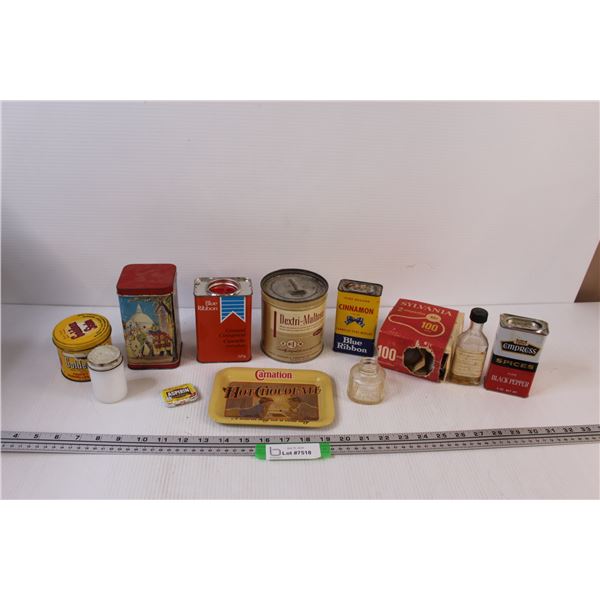 Vintage Glass & Tin Containers