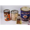 Image 3 : Vintage Glass & Tin Containers (Contains Some Liquid, Can not Ship)