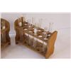 Image 3 : (2) Wooden Test Tubes Holders w/Glass Test Tubes (Not full set)
