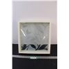 Image 1 : Framed Decorative Glass Wall/Freestanding - 15"x15"
