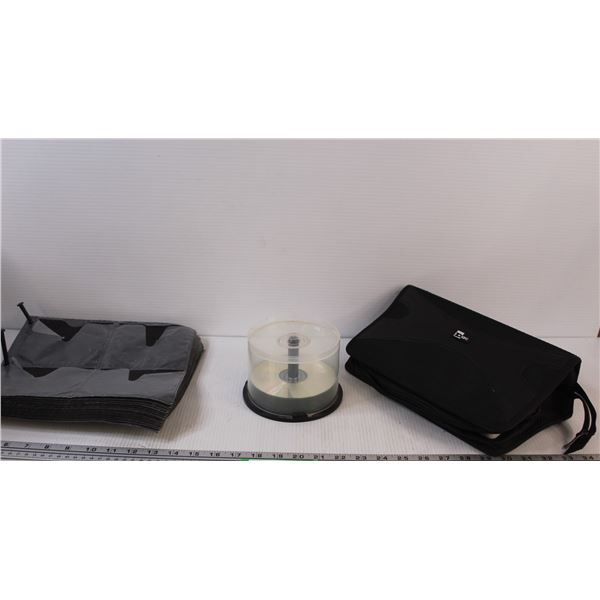 CD Holders & Sleeves w/ CD-R Discs in Case