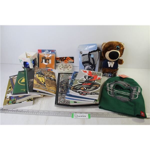 NHL All-Stars Coasters (NIB) - BC Lions Switch Plate - Rough Riders Toque - Canucks Boy's Briefs - (