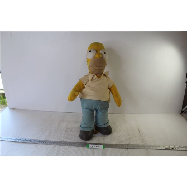 Homer Simpson Stuffed Toy on Stand