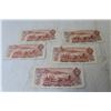 Image 6 : (5) Canadian 2 Dollar Bills (couple have damage)
