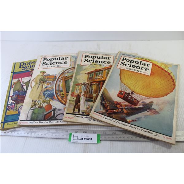 (4) Vintage Popular Science Magazines