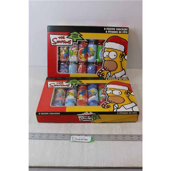 (2) Boxes of The Simpsons Christmas Crackers