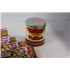 Image 4 : (11) Empty Cracker Jack Boxes, (2) Empty Gourmet Coffee Tins
