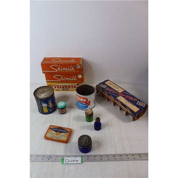 Empty Vintage Boxes & Tins