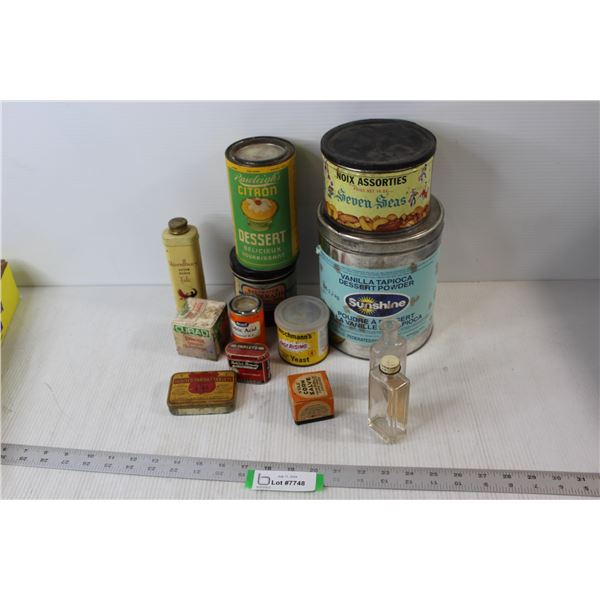 Empty Tins & Tiny Glass Jars