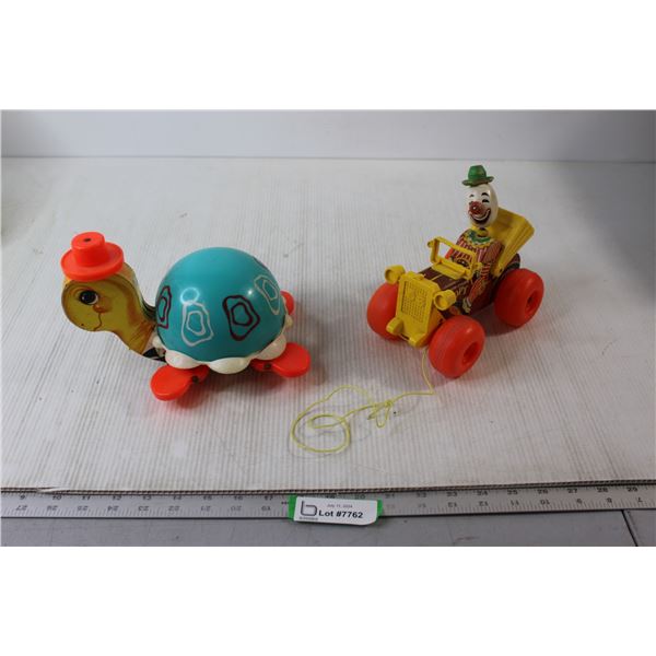 (2) Fisher Price Toys - Jalopy, Turtle
