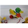Image 3 : (3) Vintage Toys - Sesame Street, Pully Duck, Pully Humpty Dumpty