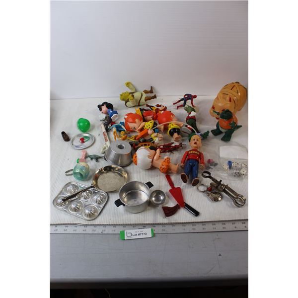 Assorted Toys and Toy Dishes