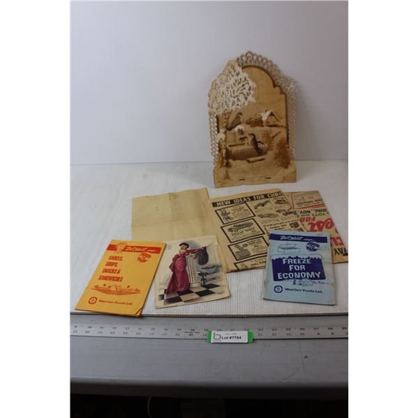 Assorted Papers & Car Advertisements