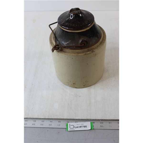 Antique Stoneware Pottery Jug - Some Cracking