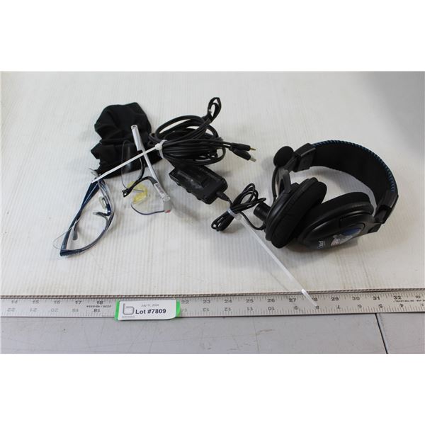 (2) Pairs of Safety Glasses, Gaming Headset