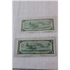 Image 4 : (2) 1954 Canadian $1.00 Bills