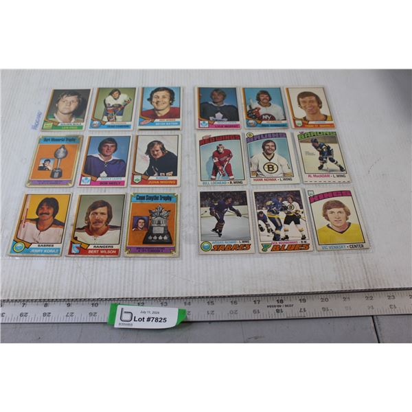 (18)  Vintage 1970's Hockey Cards