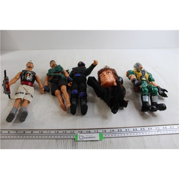 (4) Male Toy Dolls, Paul McCartney Boxing Toy?