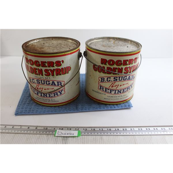 (2) Roger's Golden Syrups Tins