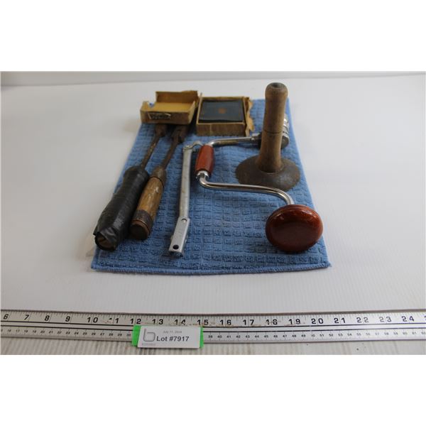 Carpenter's Brace, Assorted Tools